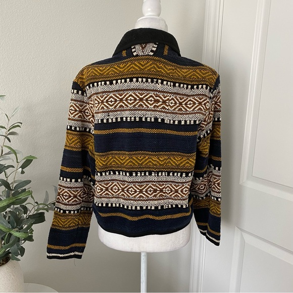 Tapestry woven blazer cropped jacket large - Picture 2 of 9